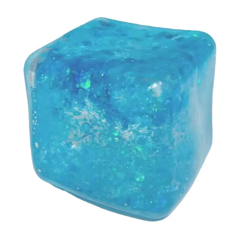 Slow-Rebound Glitter Ice Cube Squishy Toy