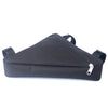 Black waterproof bike frame bag with adjustable velcro straps