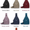 A display of seven women's lightweight mini backpacks in various colors including Samurai Black, Light Khaki, Bordeaux red, a