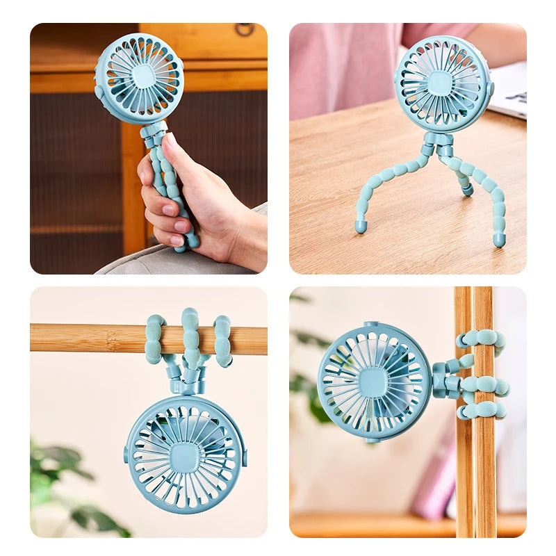 Flexible Clip-On Rechargeable Mini Fan