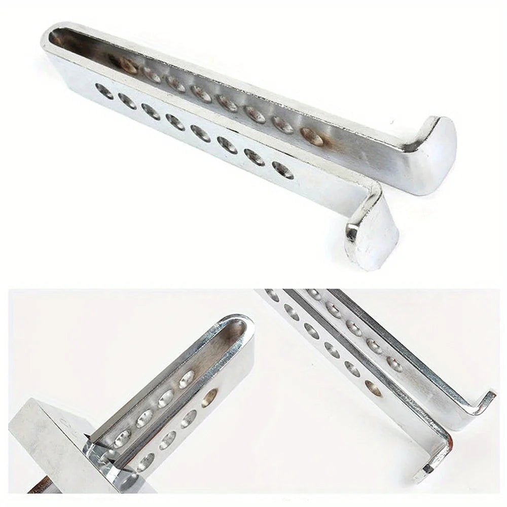 Heavy-duty stainless steel adjustable brake pedal lock for vehicles