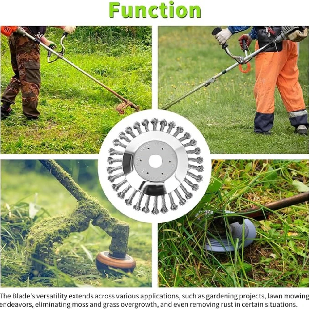 Carbon Steel Wire Brush Trimmer Head for Weed & Grass Cutting