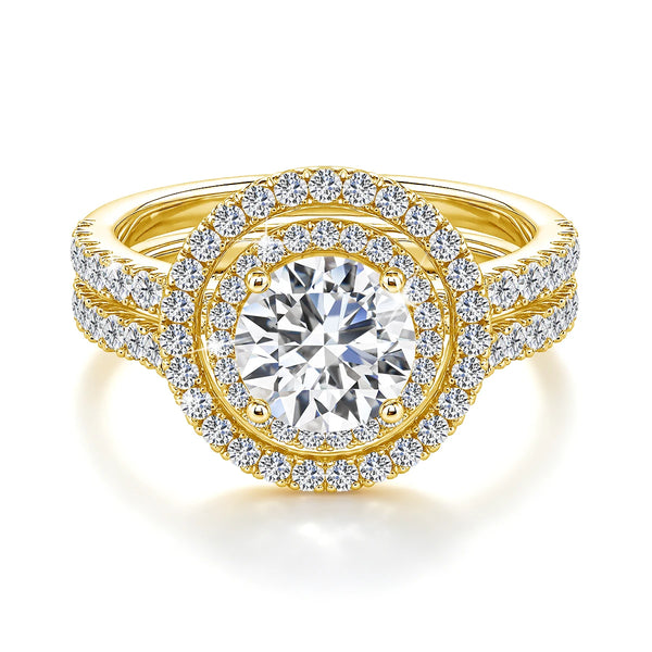 1.2ct Round Moissanite Ring in 925 Sterling Silver