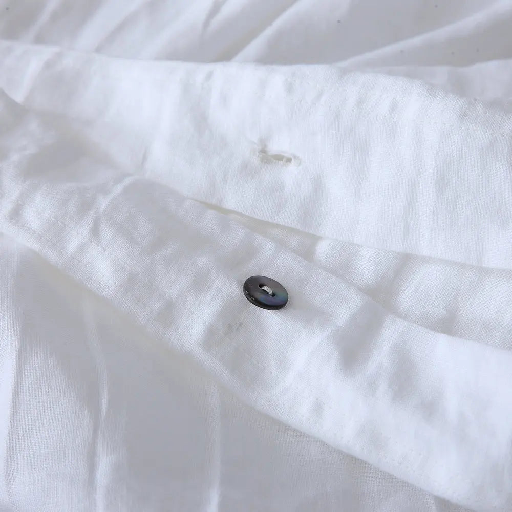 100% French Linen Duvet Cover - Natural, Breathable & Soft