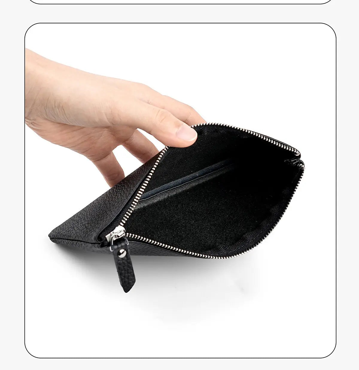 Genuine Leather Wristlet Clutch Wallet with Phone Pocket