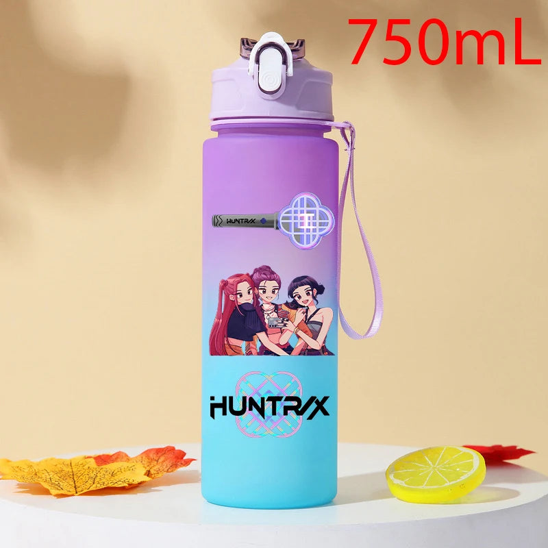 KPOP Demon Hunter 750ml Plastic Water Bottle