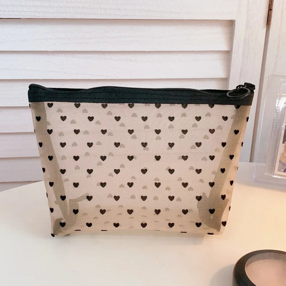 Breathable Mesh Makeup Bag Organizer - Multi-Purpose Travel Toiletry Pouch