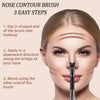 U-Shaped Nose Contour Brush with Dual-End Design