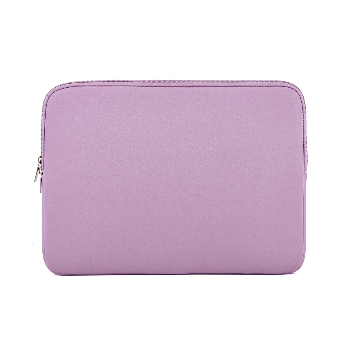 A purple universal laptop sleeve with a zipper closure.