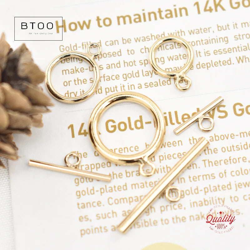 14K Gold Filled Toggle Clasp Set for Jewelry Making