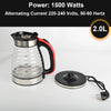 2.0L Glass Electric Kettle with Blue Light