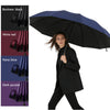 Large Manual Umbrella with Reinforced 12-Bone Frame