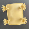A beige plastic toilet paper holder with multiple animal-shaped arms for bathroom decor.
