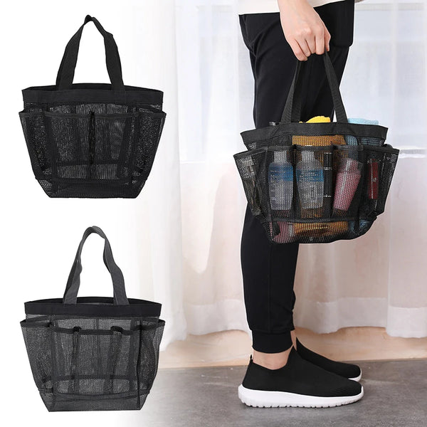 Waterproof Mesh Beach Tote with 8 Pockets