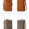 Vintage RFID-Blocking Large Capacity Wallet with Wrist Strap