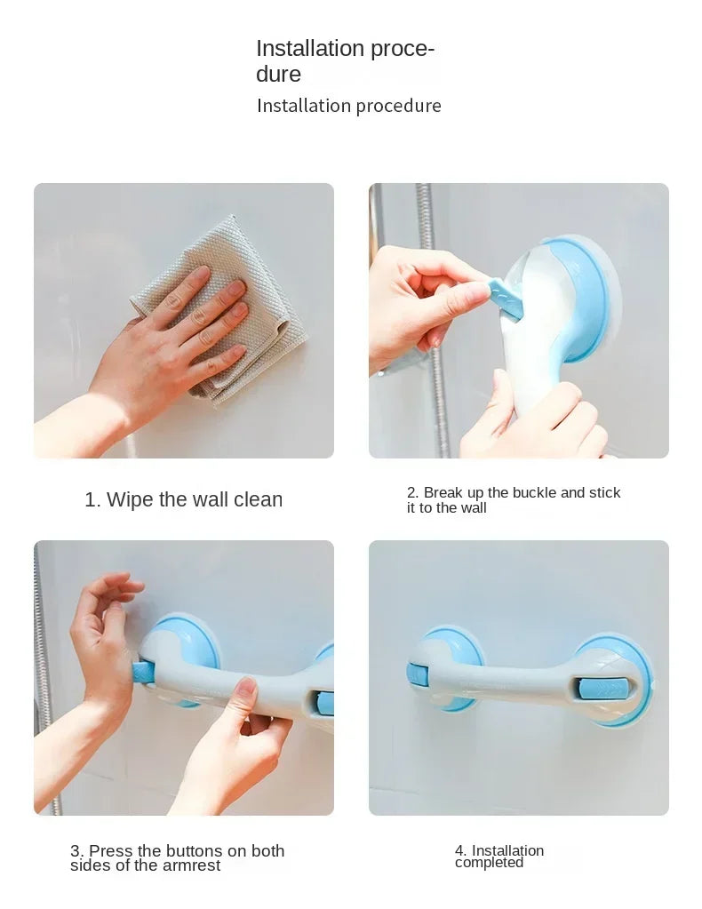Suction Cup Safety Grab Bar for Bathroom and Shower