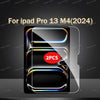 A clear protective film for an iPad Pro 13 M4 (2 pieces) displayed on a dark background.