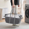 Collapsible Laundry Hamper with Reinforced Handles