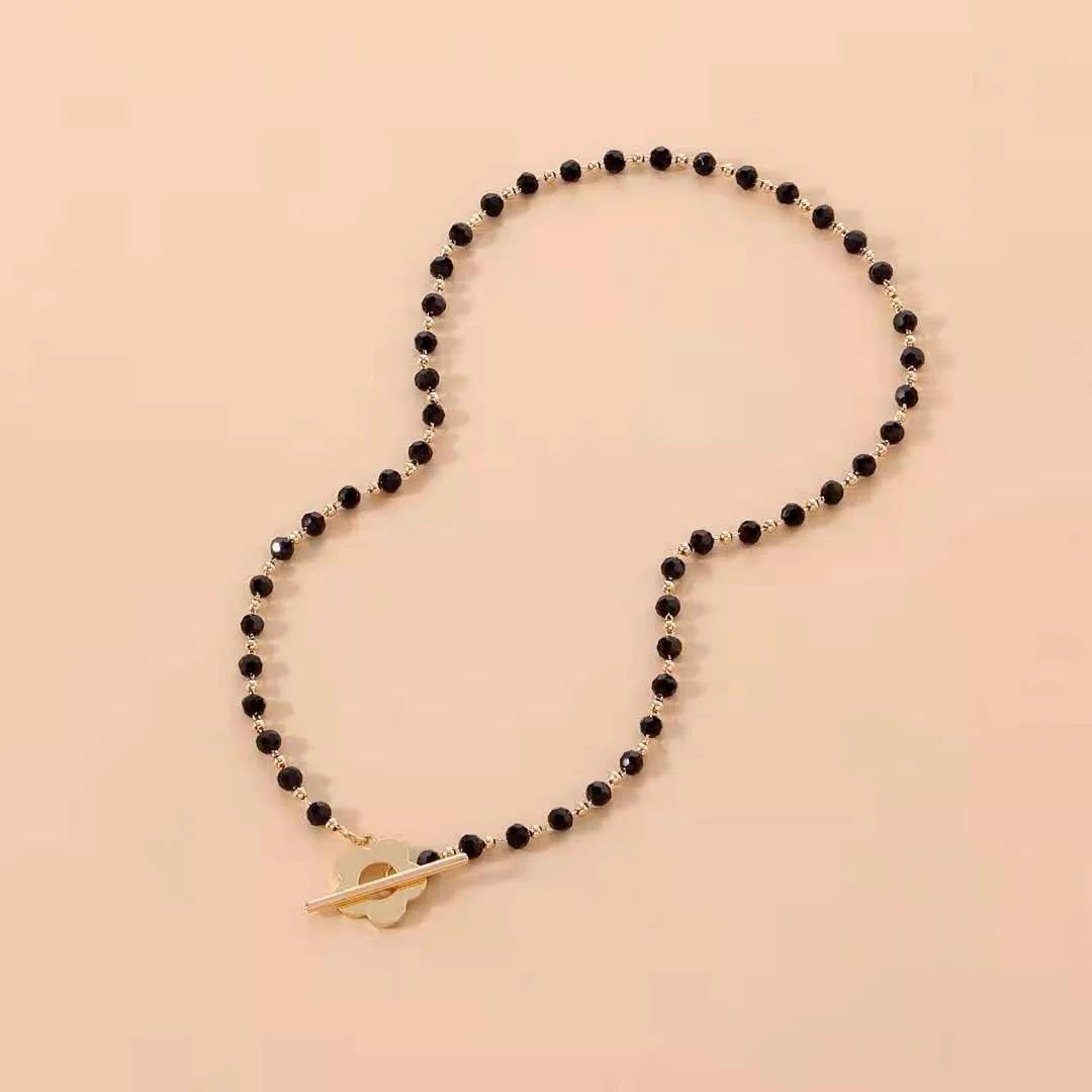 Collier Choker en Perles Carrées Géométriques Bohèmes