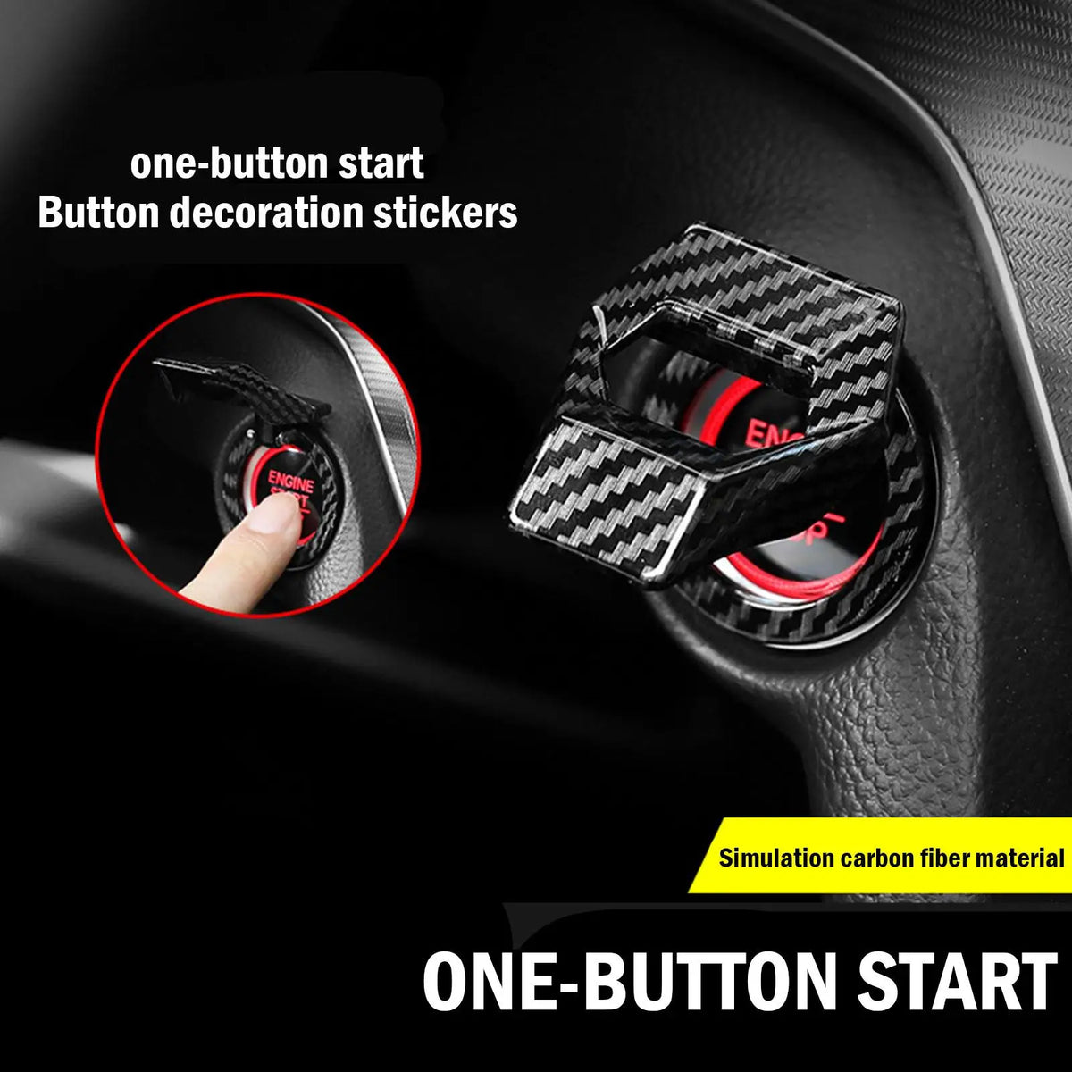 Engine Start Button Cover – Anti-Scratch Decorative Trim