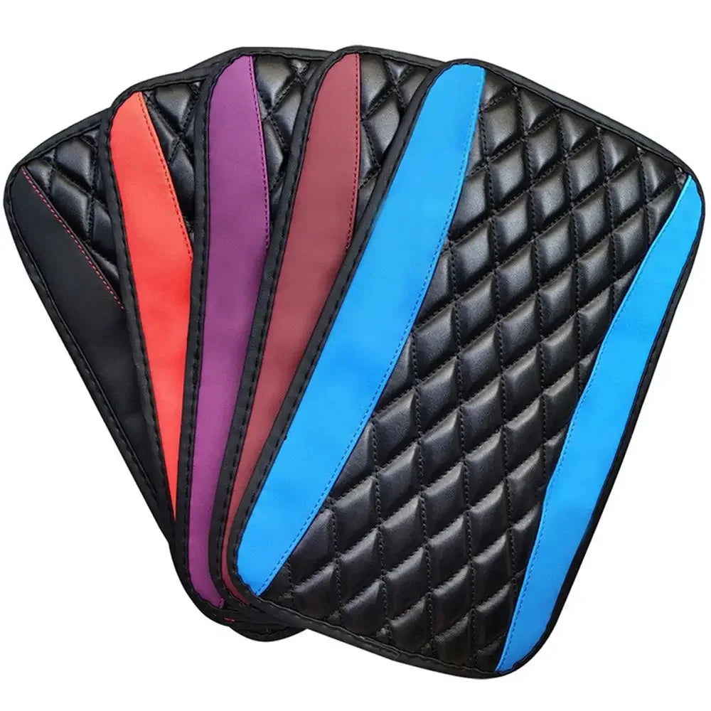 Universal Leather Car Armrest Cover with Non-Slip Padding