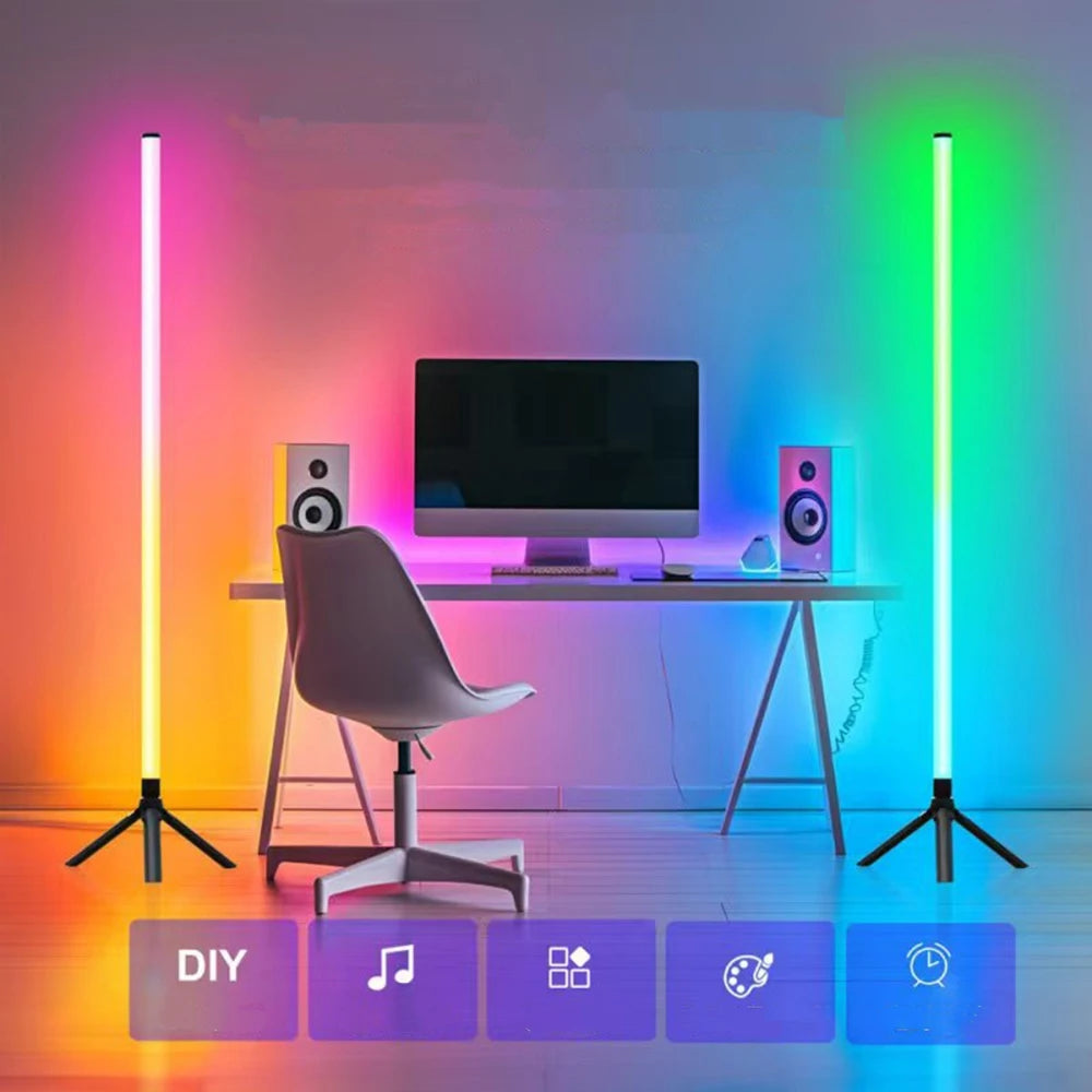 Lámpara de Suelo LED RGB CCT Inteligente con Bluetooth y Control por App