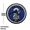 Embroidered Tactical Patch with Hook and Loop Backing