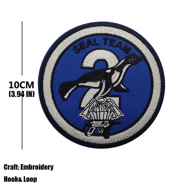Embroidered Tactical Patch with Hook and Loop Backing