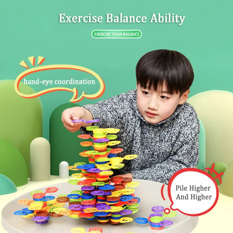Rainbow Balance Tree Stacking Game