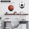 Wall-Mounted Basketball Display and Storage Rack