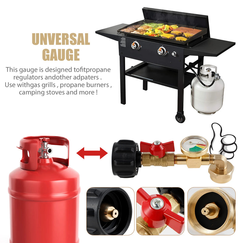 Propane Refill Adapter with Gauge