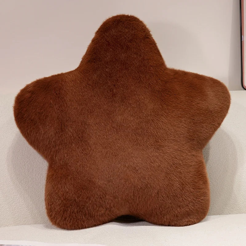Star Shaped Plush Throw Pillow for Couch, Bed, and Floor