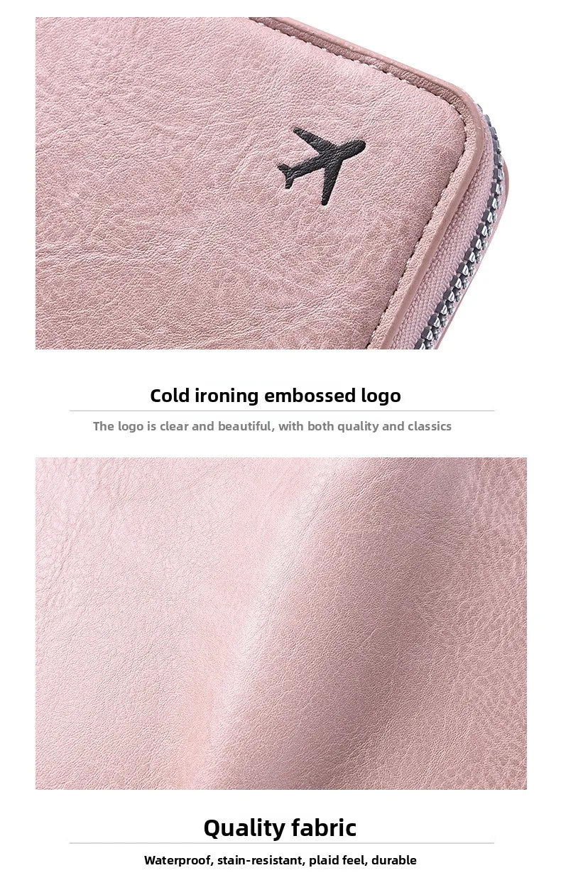 RFID Blocking Travel Passport Holder and Document Organizer