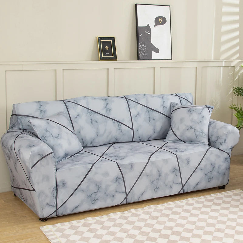 Stretch Floral Sofa Cover with Anti-Slip Grip