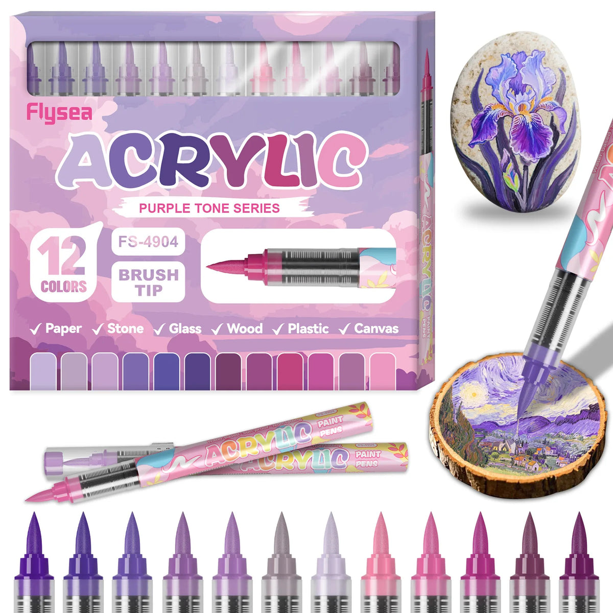 Professional Soft Tip Acrylic Marker Set