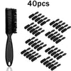 40 pieces of black professional grooming brushes for wigs and beards
