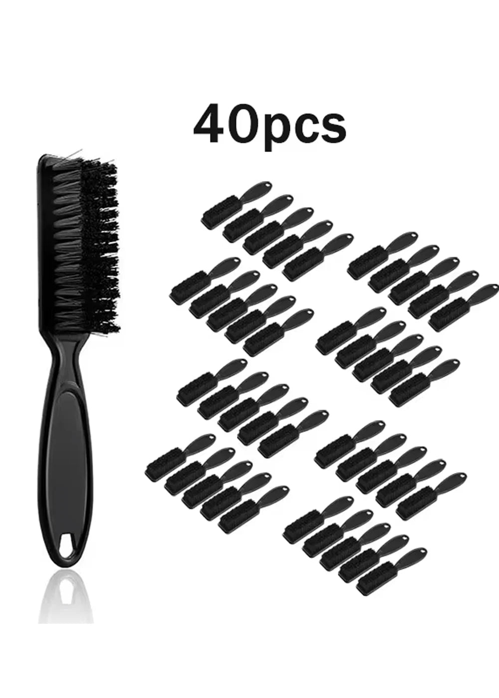 40 pieces of black professional grooming brushes for wigs and beards
