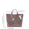 Striped PVC Waterproof Tote Bag for Everyday Use