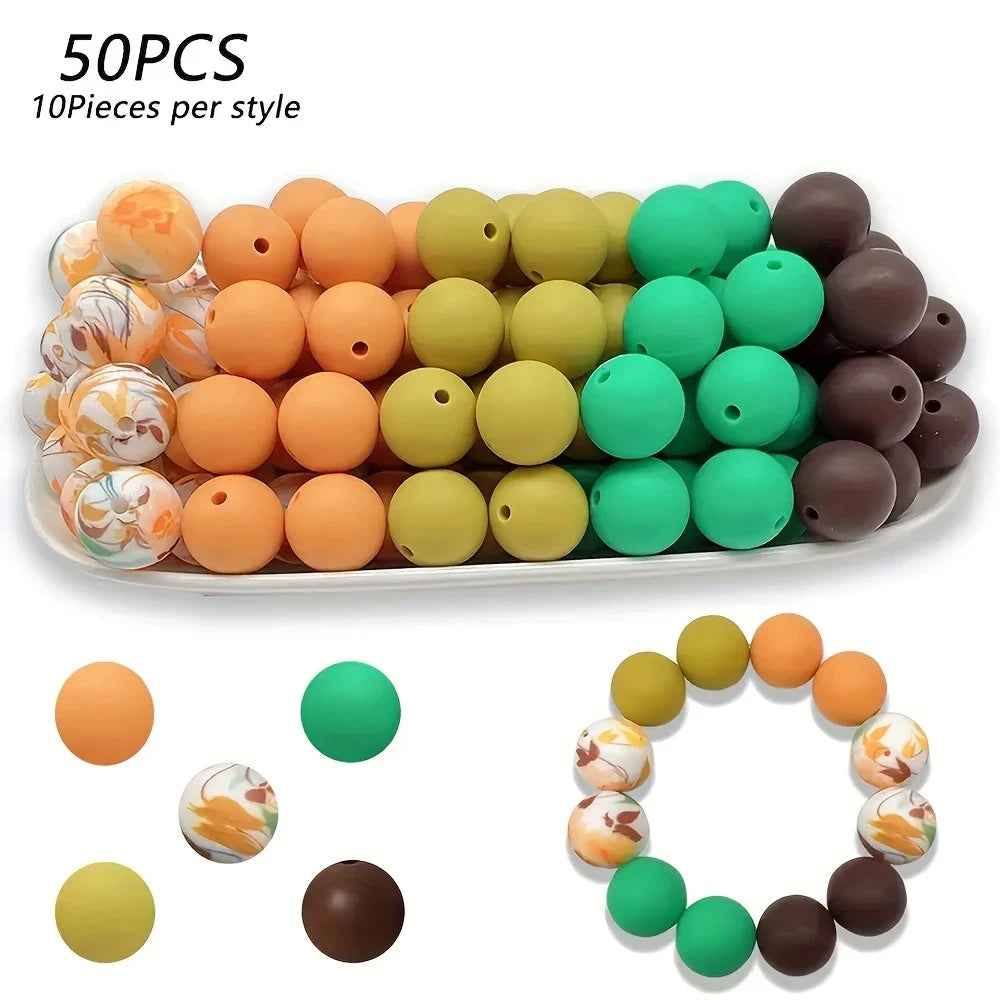 Soft Silicone Floral Beads for Jewelry Making