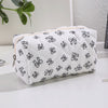 Bowknot Print Makeup Bag - Large Capacity Travel Toiletry Organizer