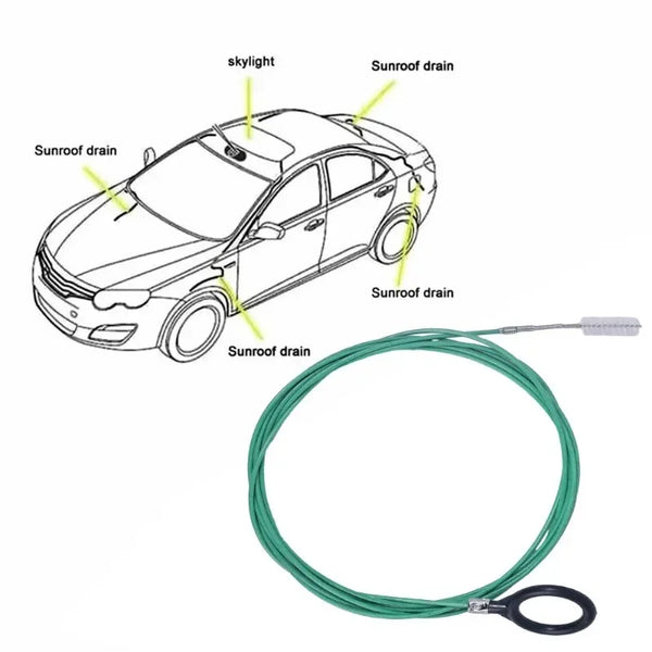 Brosse de nettoyage flexible pour trous d'évacuation automobile