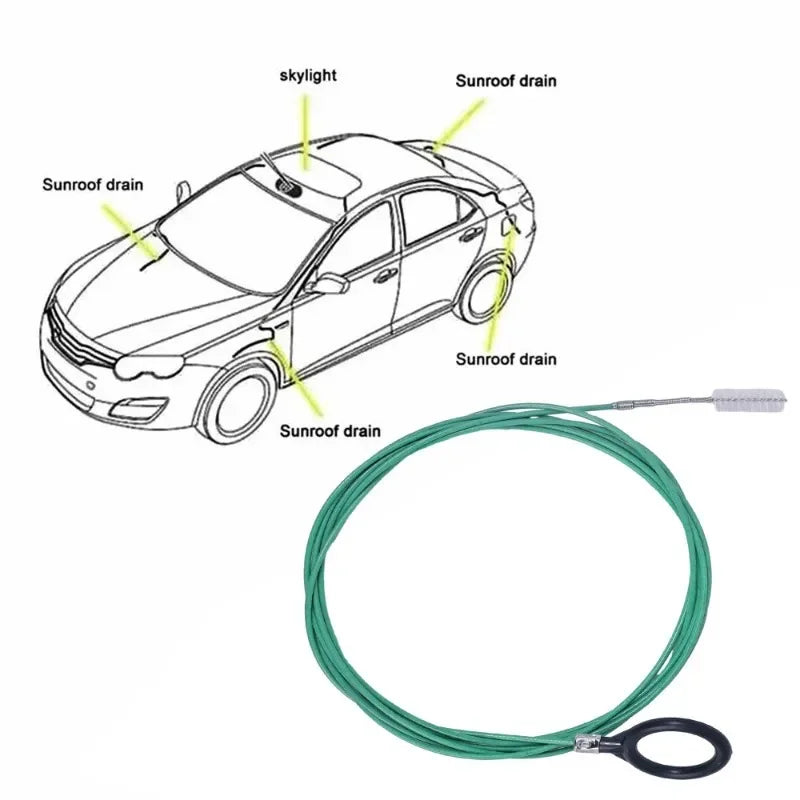 Car Drain Hose Unclogger Cleaning Brush (2m)