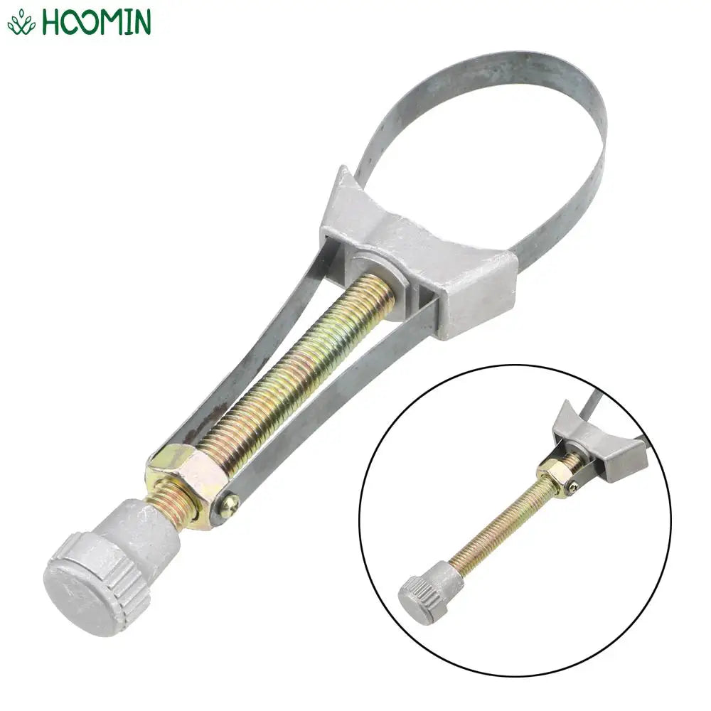 Adjustable Steel Strap Wrench for Oil Filter Removal (60-120mm)