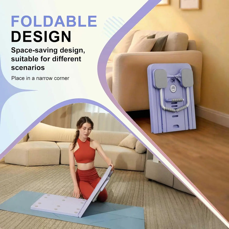 Foldable Pilates Board with Resistance Bands