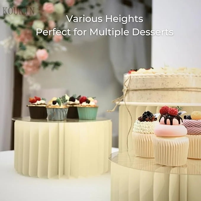 Round Cardboard Display Columns for Weddings and Parties