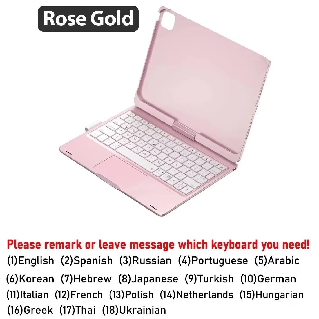 360° Rotating iPad Keyboard Case with Touchpad