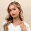 Dainty Crystal Solitaire Choker Necklace