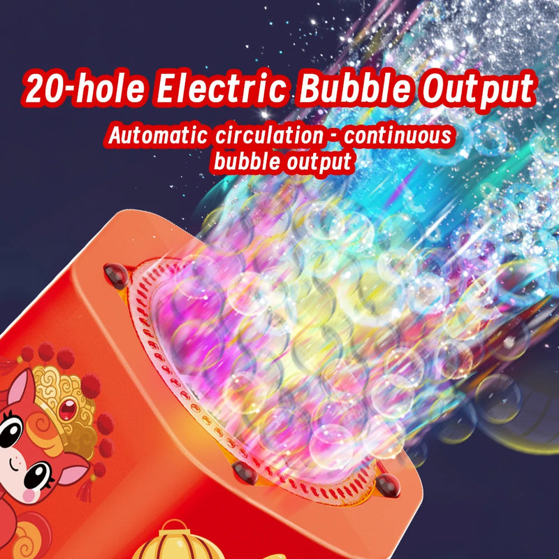 Firework Bubble Machine with Music and Lights