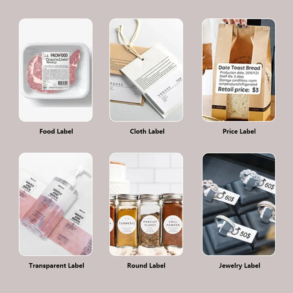Self-Adhesive Thermal Label Rolls for Mini Printers