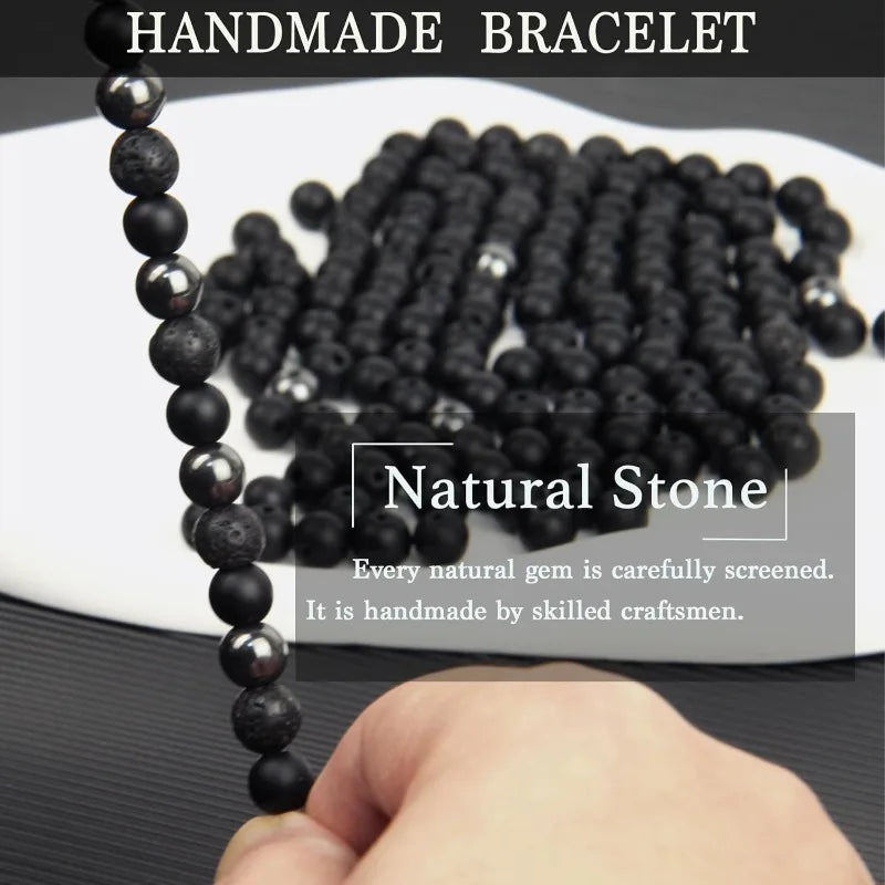 Triple Protection Men's Gemstone Bracelet